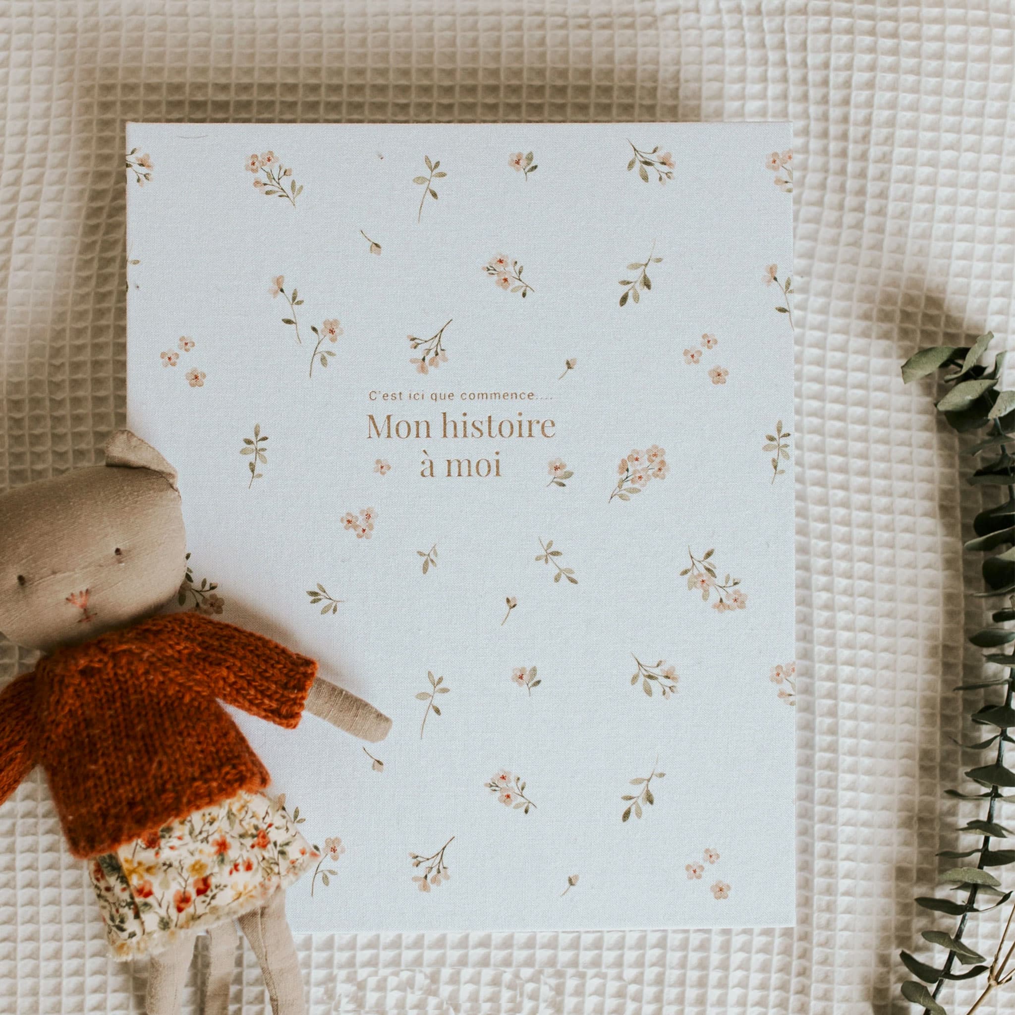Album de Bébé - Floral Beige