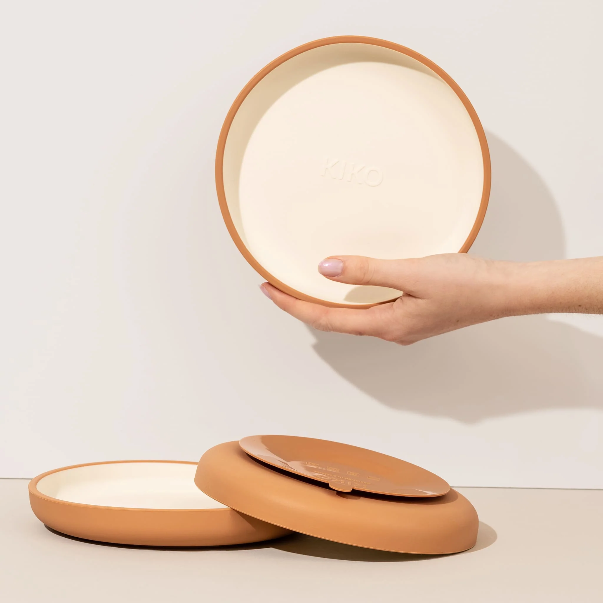 Assiette à Ventouse en Silicone - Tan