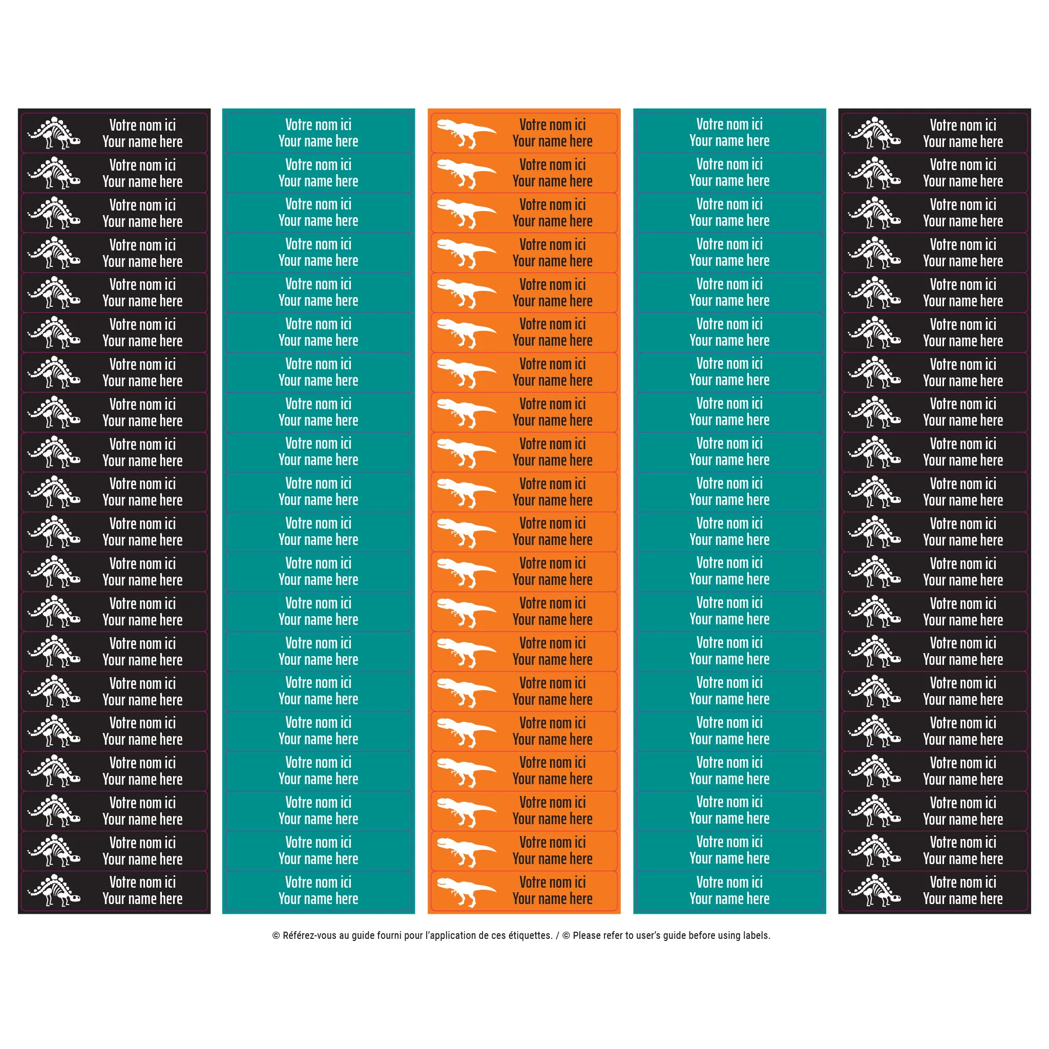 Étiquettes Scolaire - Dinosaures - Image 3