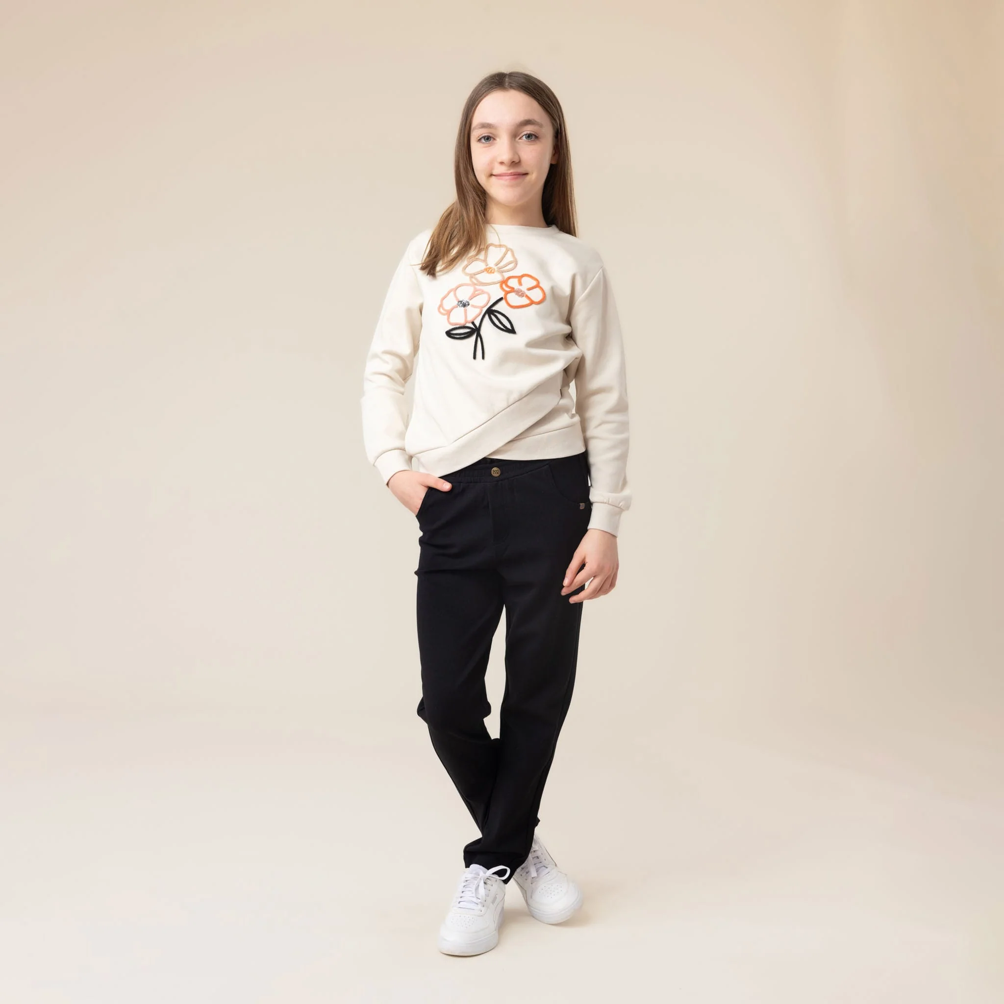 Gilet Ouaté Fleurs 2-12ans - Image 2