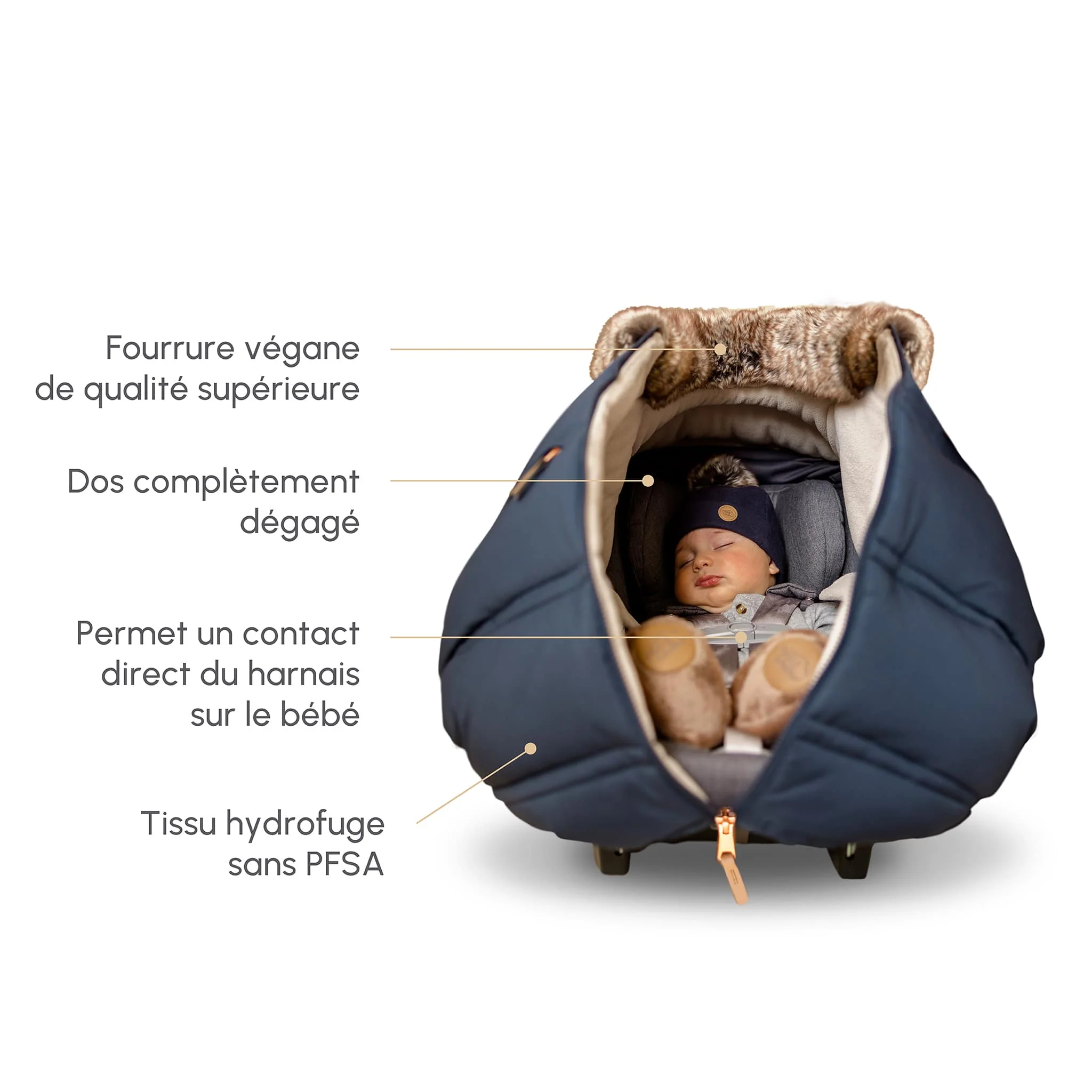 Housse de Siège d'Auto Hiver - Blush - Image 8