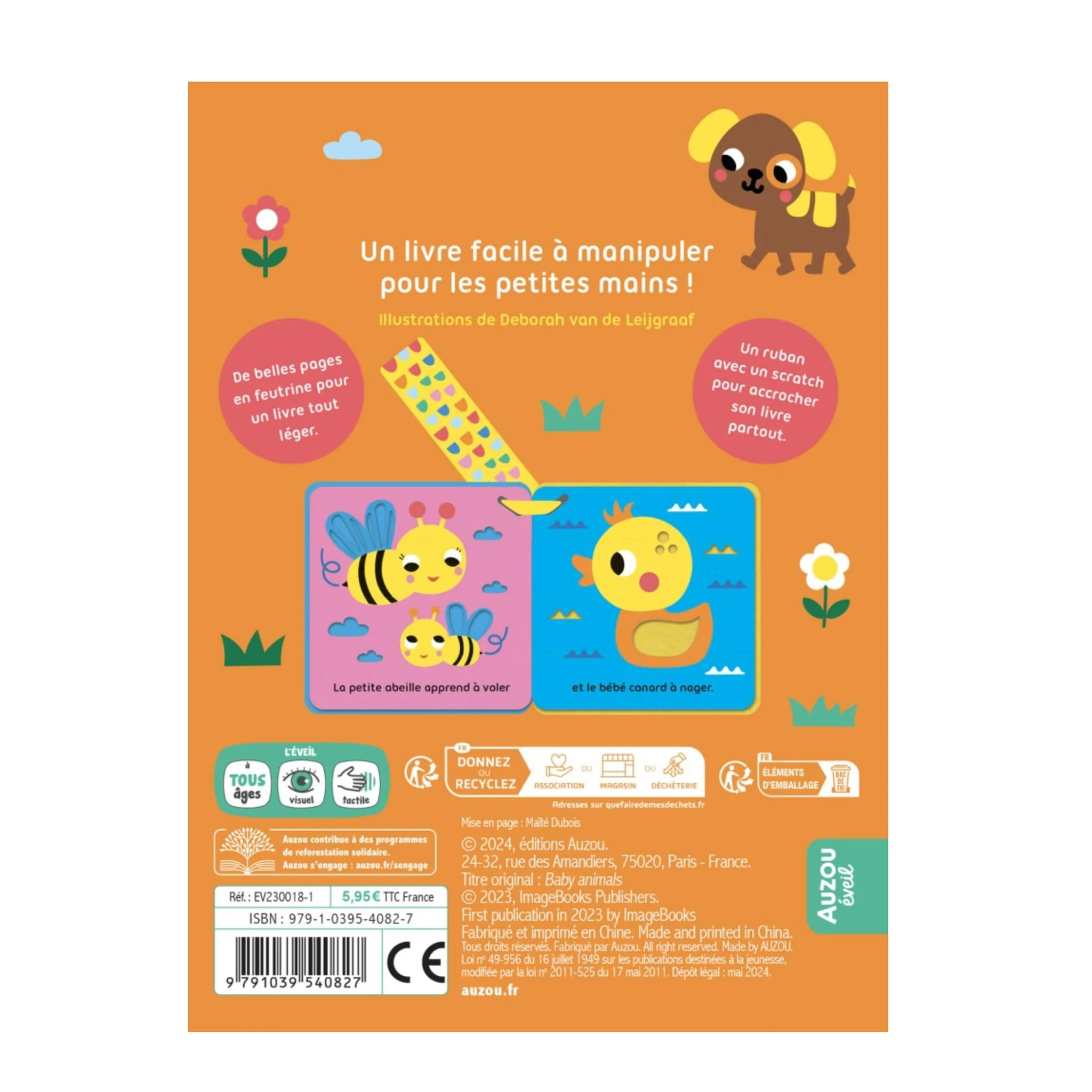 Livre pour Poussette en Feutrine - Petits amis - Image 4