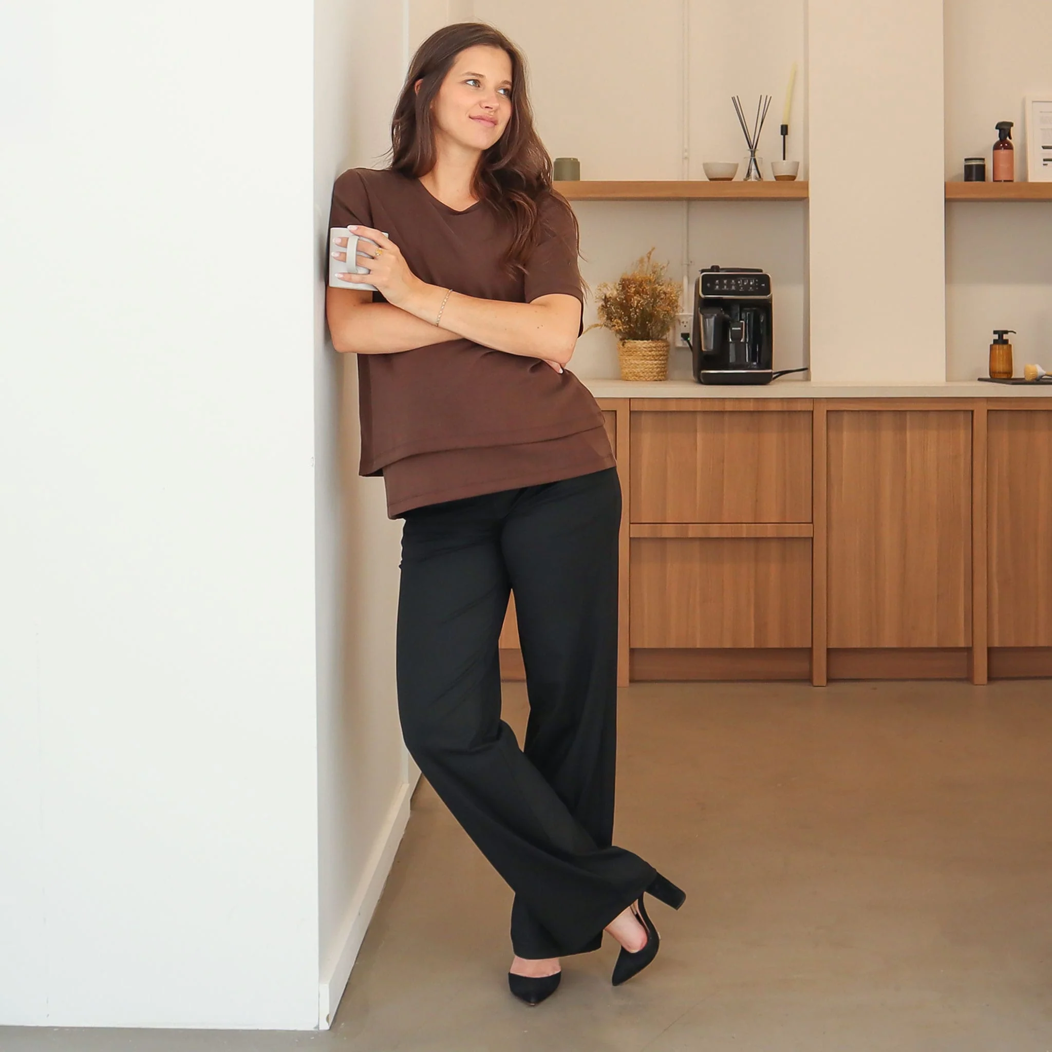 Pantalon Classique Maternité Noir - Image 2