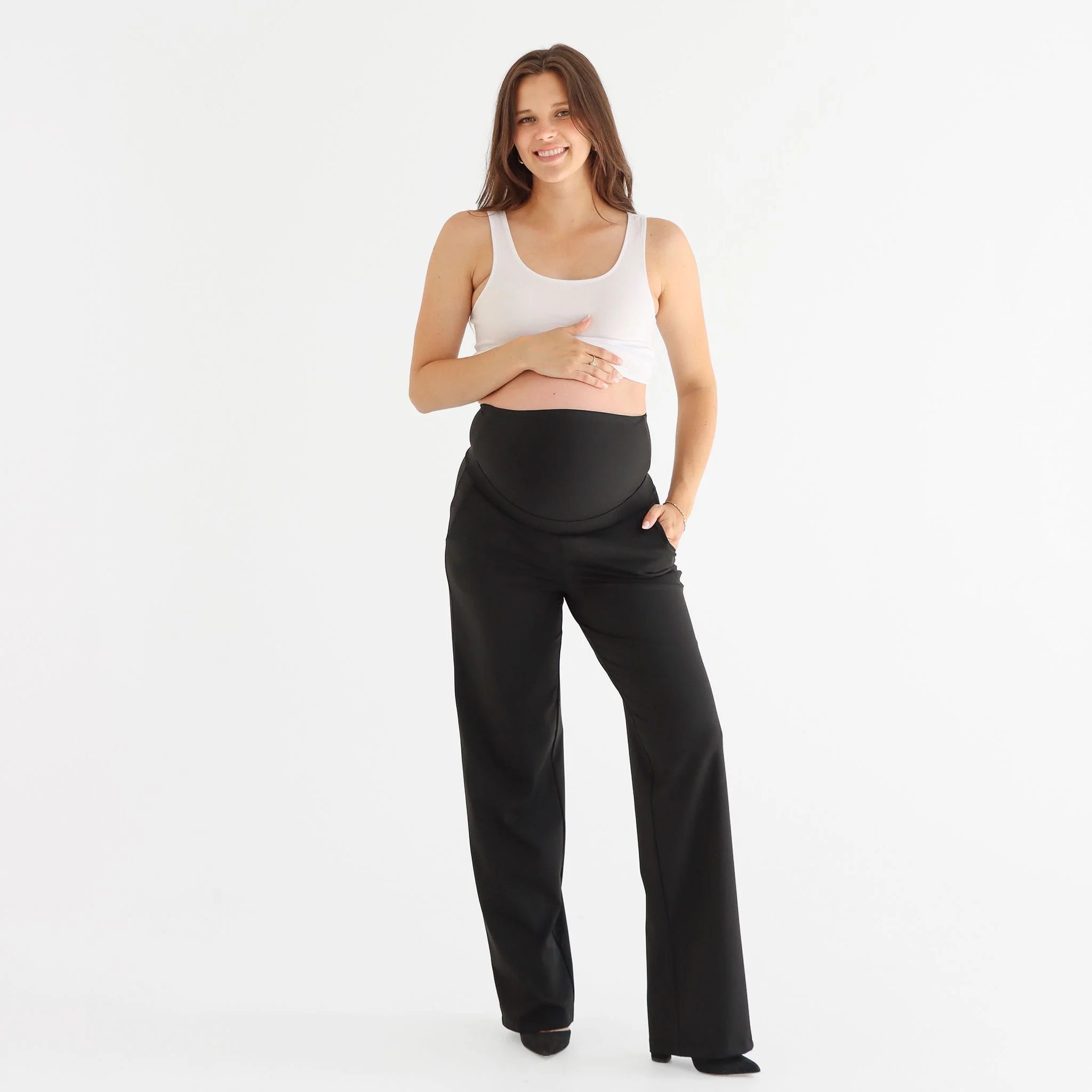 Pantalon Classique Maternité Noir - Image 5