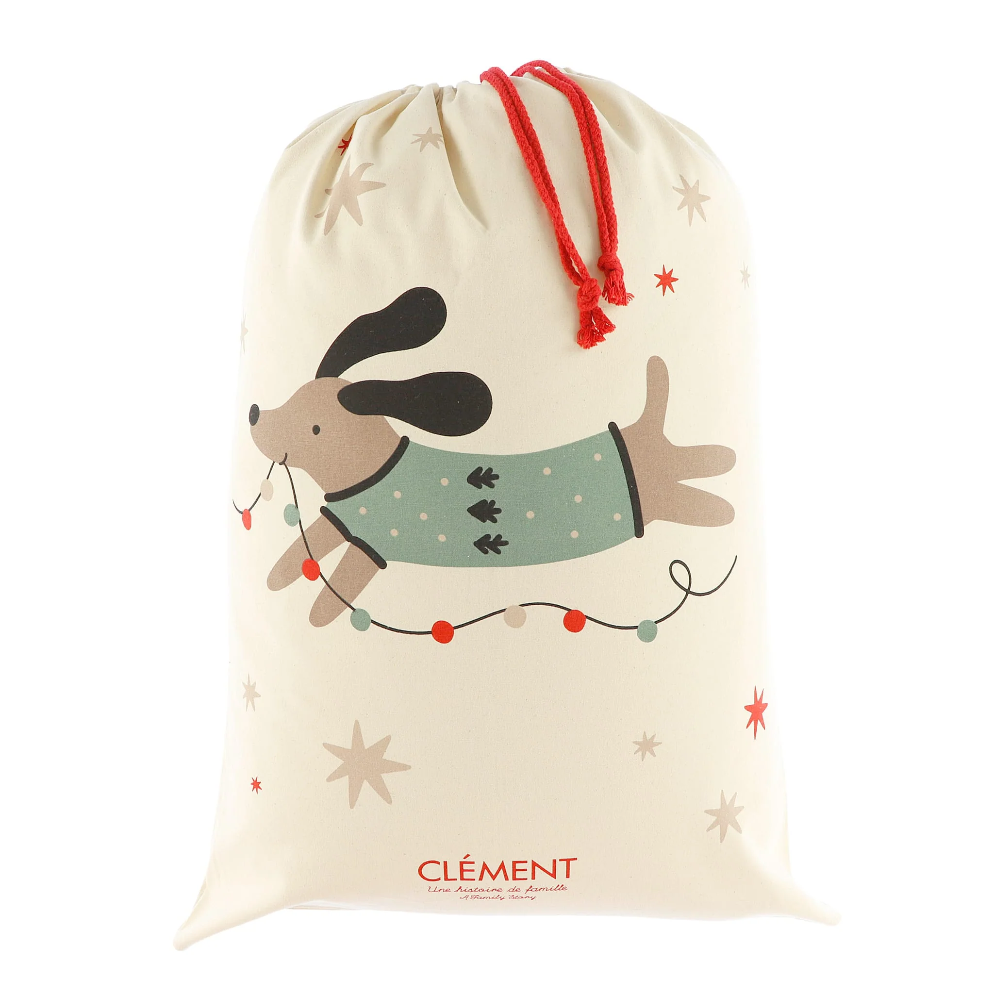 Grand Sac Cadeau / Poche Du Père Noel - Chien - Image 5