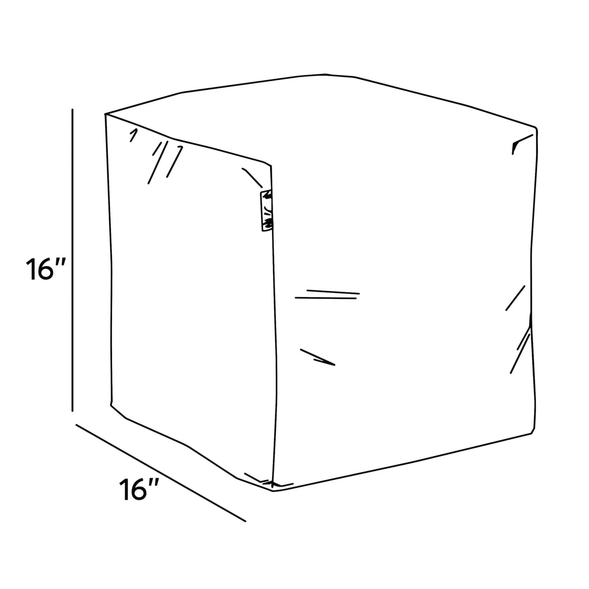 Pouf Repose-Pieds Carré - Clémentine - Image 2